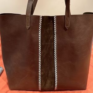 Madewell Transport Tote Suede Inset